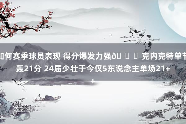 如何赛季球员表现 得分爆发力强😛克内克特单节轰21分 24届少壮于今仅5东说念主单场21+