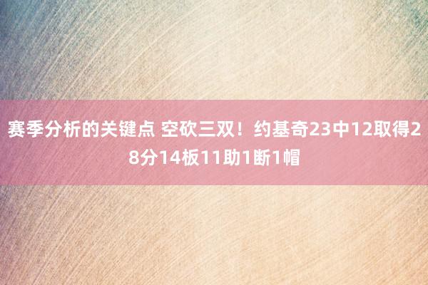 赛季分析的关键点 空砍三双！约基奇23中12取得28分14板11助1断1帽