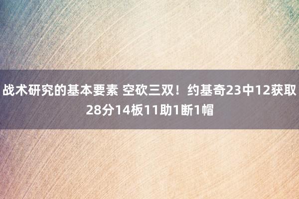 战术研究的基本要素 空砍三双！约基奇23中12获取28分14板11助1断1帽