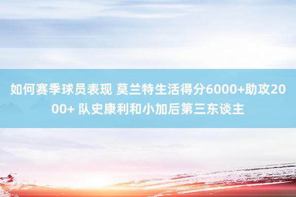 如何赛季球员表现 莫兰特生活得分6000+助攻2000+ 队史康利和小加后第三东谈主