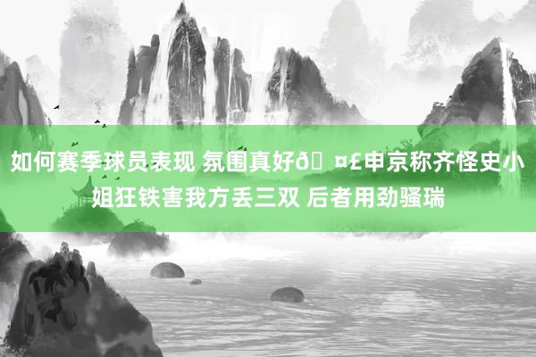 如何赛季球员表现 氛围真好🤣申京称齐怪史小姐狂铁害我方丢三双 后者用劲骚瑞