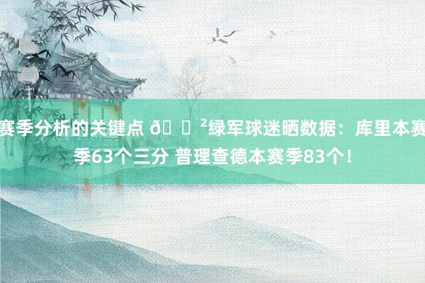 赛季分析的关键点 😲绿军球迷晒数据：库里本赛季63个三分 普理查德本赛季83个！