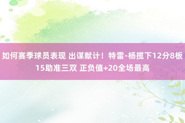 如何赛季球员表现 出谋献计！特雷-杨揽下12分8板15助准三双 正负值+20全场最高