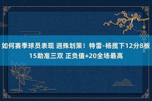 如何赛季球员表现 迥殊划策！特雷-杨揽下12分8板15助准三双 正负值+20全场最高