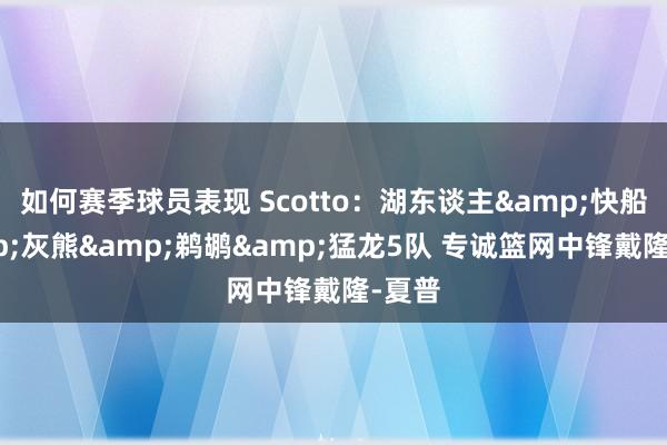 如何赛季球员表现 Scotto：湖东谈主&快船&灰熊&鹈鹕&猛龙5队 专诚篮网中锋戴隆-夏普