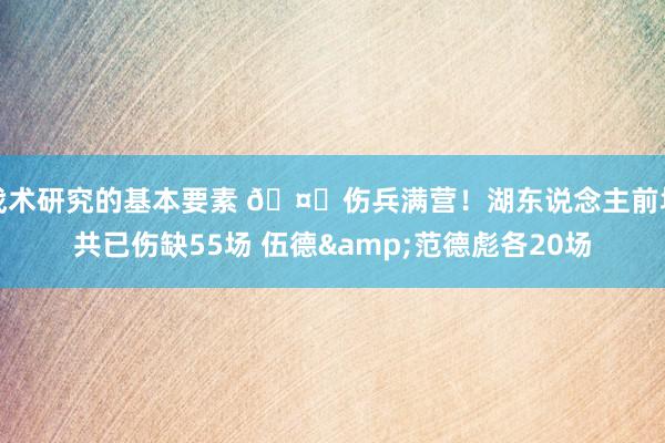 战术研究的基本要素 🤕伤兵满营！湖东说念主前场共已伤缺55场 伍德&范德彪各20场