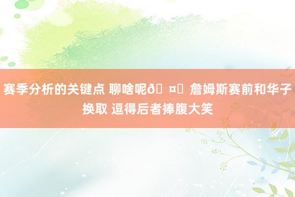 赛季分析的关键点 聊啥呢🤔詹姆斯赛前和华子换取 逗得后者捧腹大笑